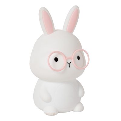 Lucide PINCHA RABBIT - Rechargeable Table lamp Children - Battery pack- LED 3 StepDim - Rgb - White